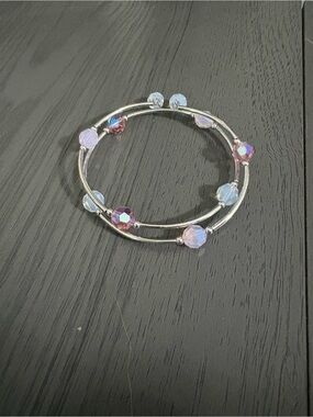 Touchstone Crystal Wind Up Bracelet - Pink